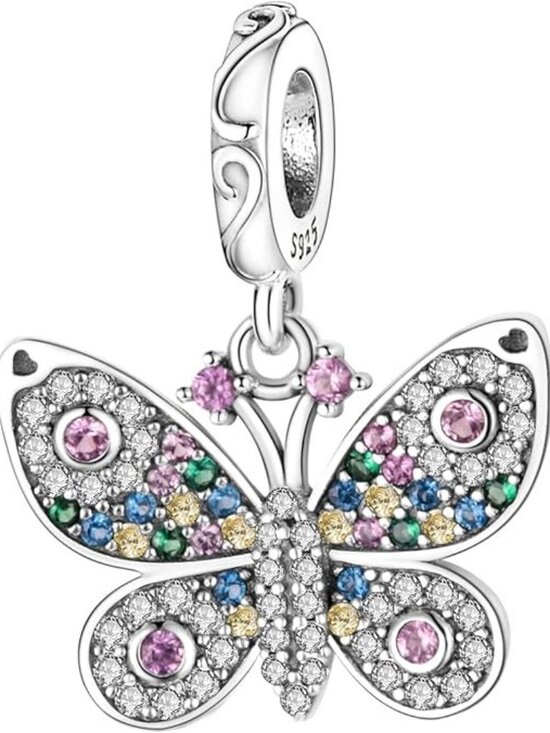 Jewelry - Colorful Butterfly Cool 925 Silver Charms for Bracelets & Necklaces